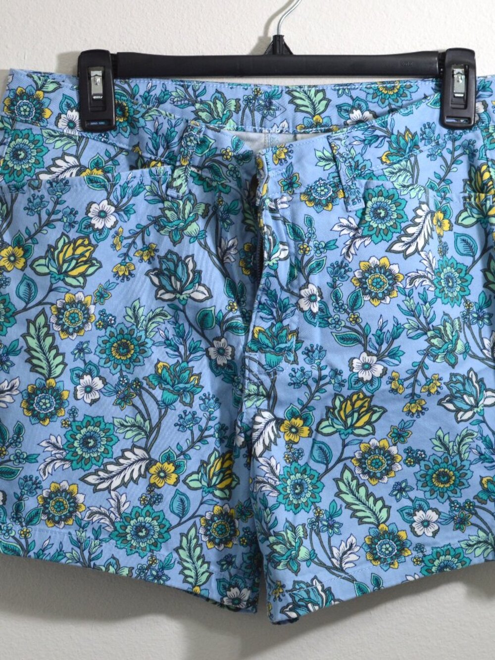 St. John's Bay - Size 8 - Blue Floral-Patterned Shorts